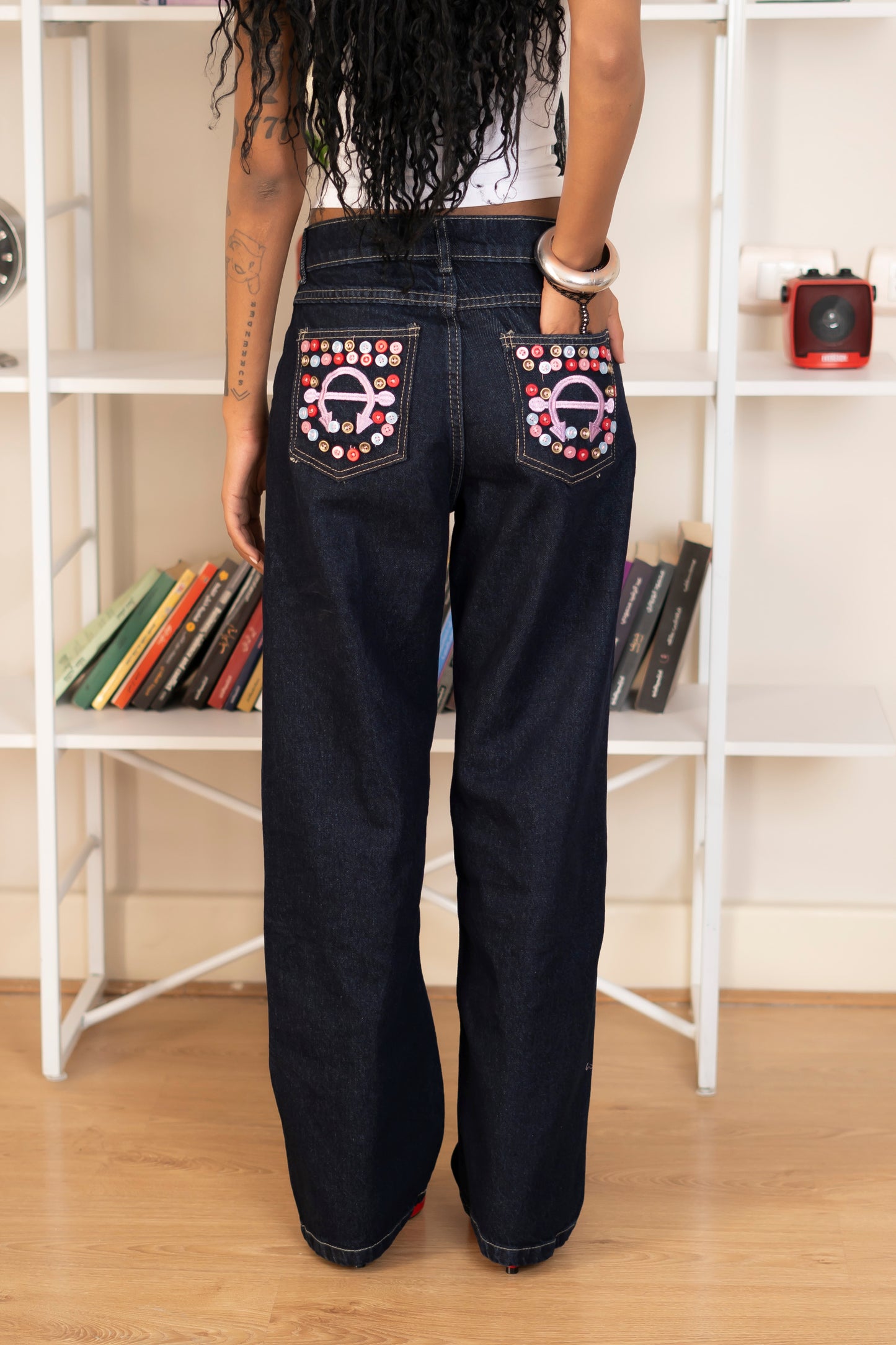 Buttoned Lucky Charm Denim