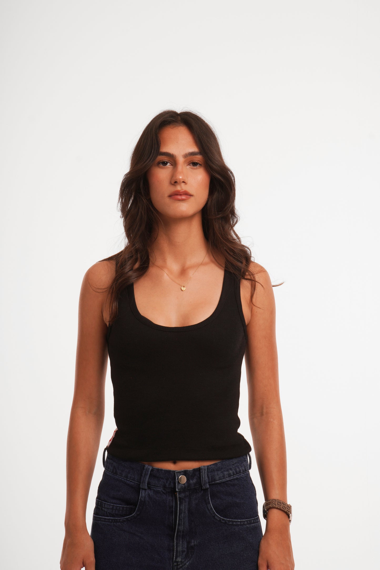 Black Cropped Tank