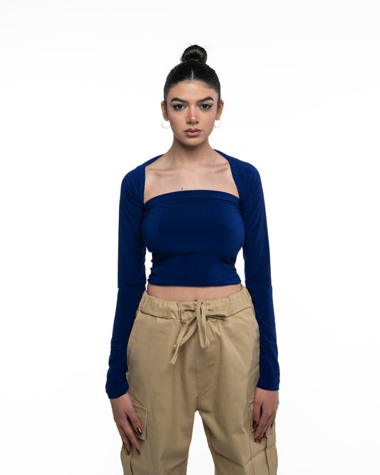 Blue Sleeve Top