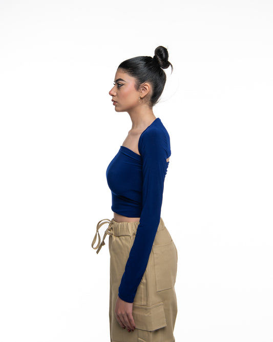 Blue Sleeve Top